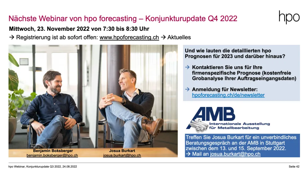 Webinar von hpo forecasting – Konjunkturupdate Q4 2022
